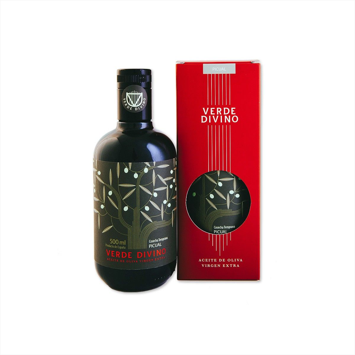 Bottle with case AOVE Picual Early Harvest EVOO